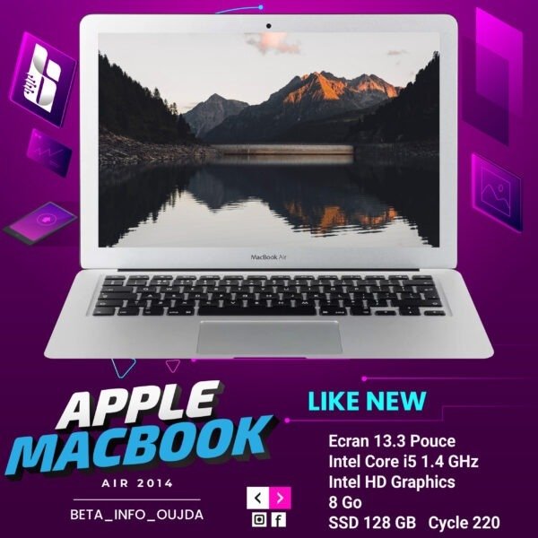 Apple MacBook AIR (13 , 2014, 8 Go)