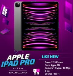 Apple iPad Pro 12.9″M2 (6ᵉ génération) 256 Go