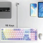 ZIFRIEND AG98 mechanical keyboard Blue/White/Purple (Red Switch)