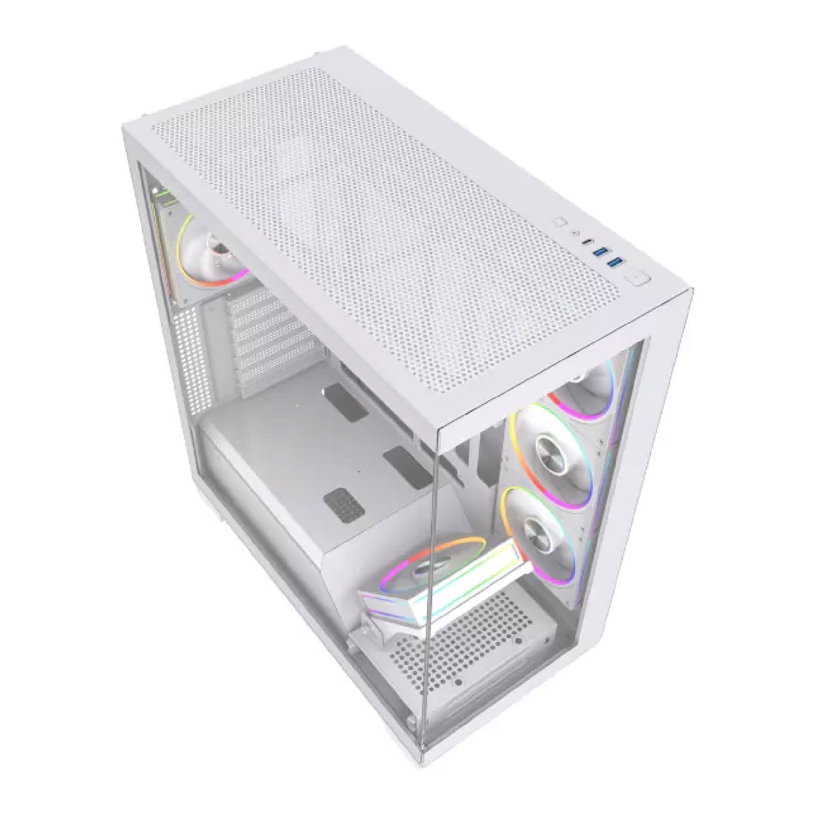 Boitier Gamer SG NV7 5 FAN ARGB BLANC
