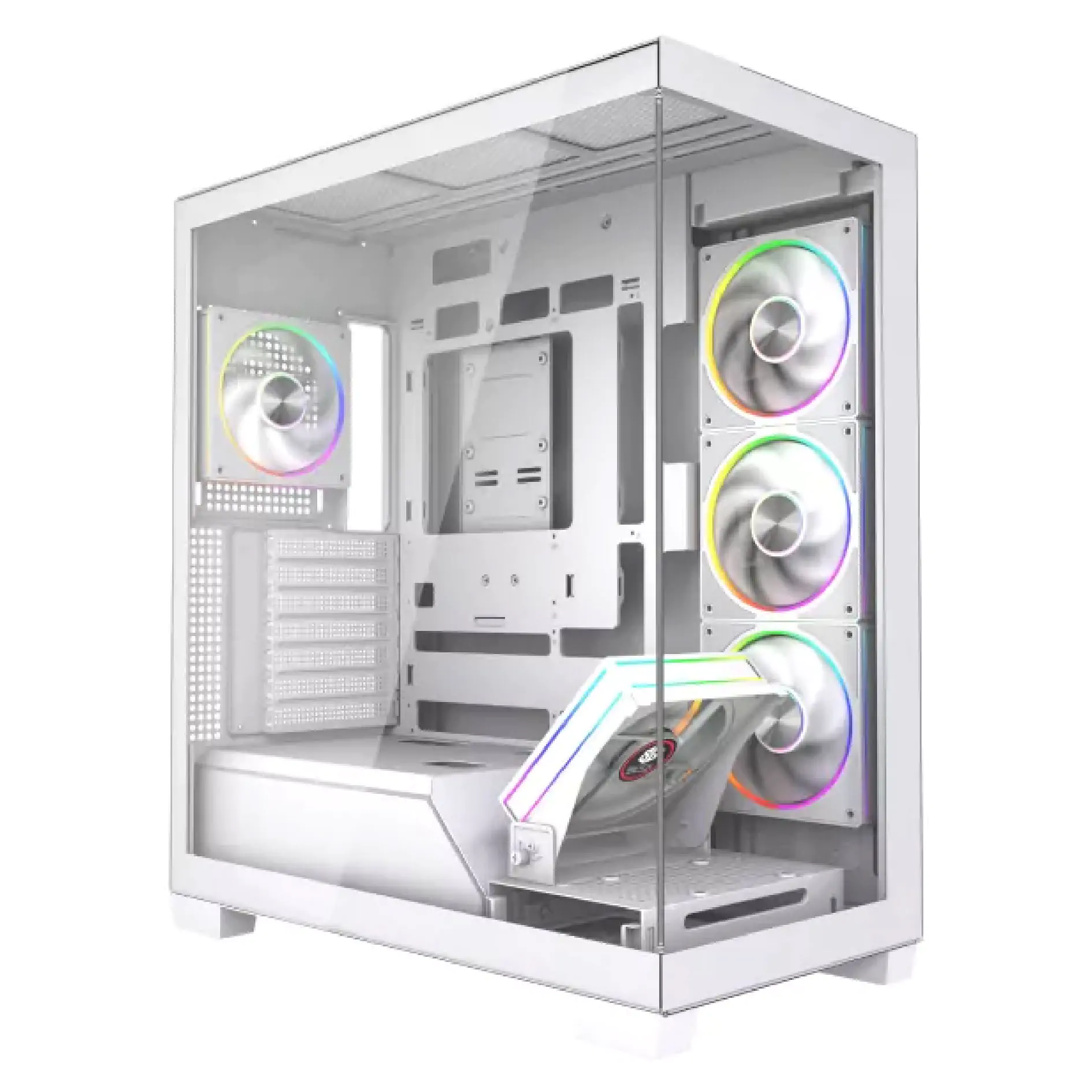 Boitier Gamer SG NV7 5 FAN ARGB BLANC